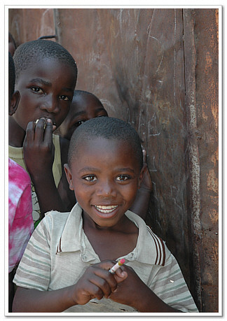 Children on a break during school